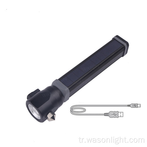 Güneş Enerjisi Acil 10w Survival Kurtarma Torch Işık